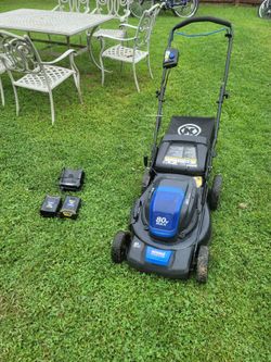 Kobalt 80v 21" Cordless Push Lawn Mower (2 2ah Batteries and charger included) very good (Retail $600)