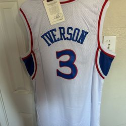 Allen Iverson white jersey with red/blue trim size 2xl