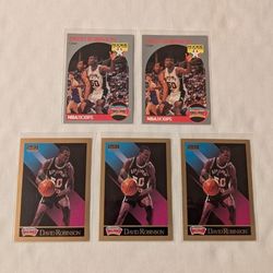Lot of 5 David Robinson 1990 NBA Hoops Skybox Rookie Cards Excellent Condition