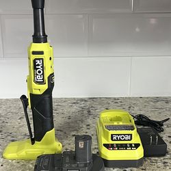 Ryobi ratchet,battery and charger