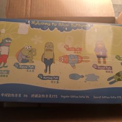 Popmart Exclusive Mickey And Friends, Bikini Bottom Buddies And Lazy Yoga Exciting Macaron And Big Into Energy 