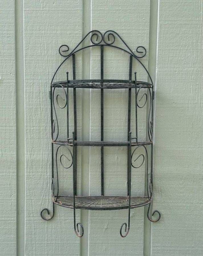 Vintage Folding Knickknack Shelf Storage Display Organizer Plant Stand