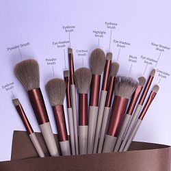 Flawless Beauty 13-Piece Makeup Brush Set - Perfectly Soft and Fluffy Brushes for Cosmetics, Foundation, Blush, Powder, Eyeshadow and More