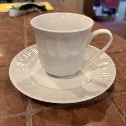 Coffee/tea Mugs White Porcelain Set Of 6 