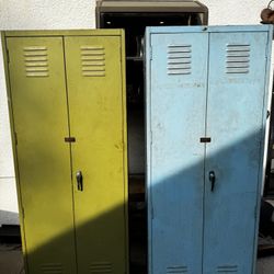 Vintage Antique Law Enforcement Wardrobe Lockers