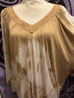 Chicos Tie Dye Boho Blouse