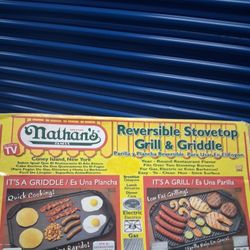 Nathan's Reverseable Stovetop Grill And Griddle