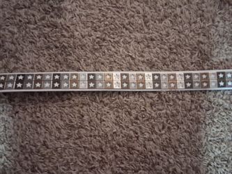 White studded belt