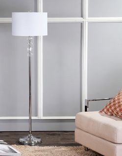 JONATHAN Aubrey 59.5" Crystal/Metal LED Floor Lamp Contemporary,Glam