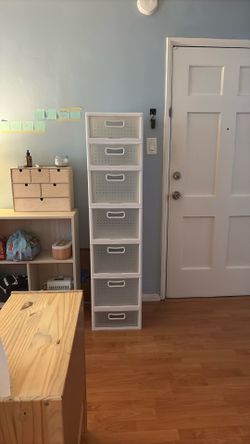 Stackable Plastic storage bins (7 in total)