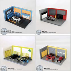 Mini garage displays for 1:64 diecast Cars Compatible with HOTWHEELS MATCHBOX