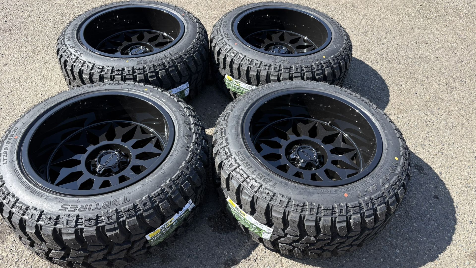20x12 BRAND NEW DEEP DISH RIMS AND NEW TIRES , 6 lug