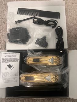 Gold Hair Clipper & Trimmer Set