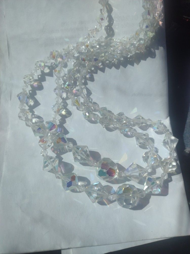 Austria Crystals Necklace Antique Evening Wear