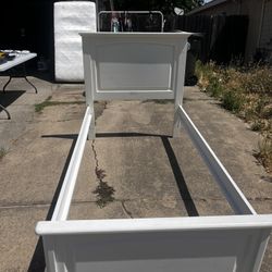 White Twin Bed Frame 