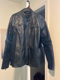 Woman’s leather biker jacket