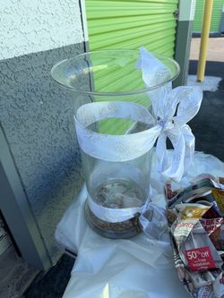 Large Clear Glass Cylinder Vase