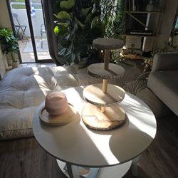 4 Teir Cupcake Stand Natural Wood 