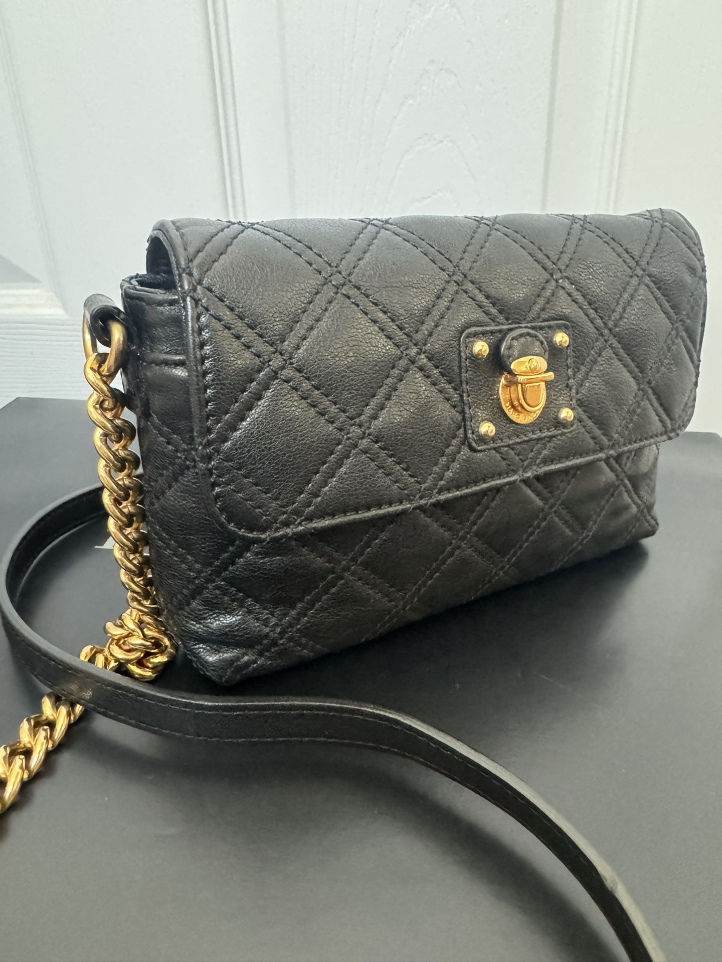 Marc Jacobs Quilted Gold/Leather Chain Small