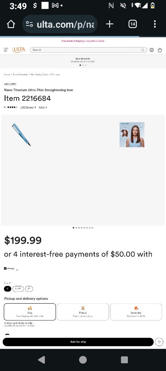 Babybliss Pro Straightener