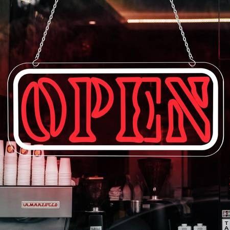 Like New Neon Open Sign for Business LED Neon Open Light Sign USB Powered ON/OFF Switch for Wall Decor Storefront Window Store Restaurant Club Hotel B