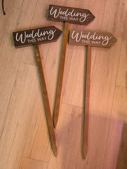 Wedding Direction Signs. Set of 3