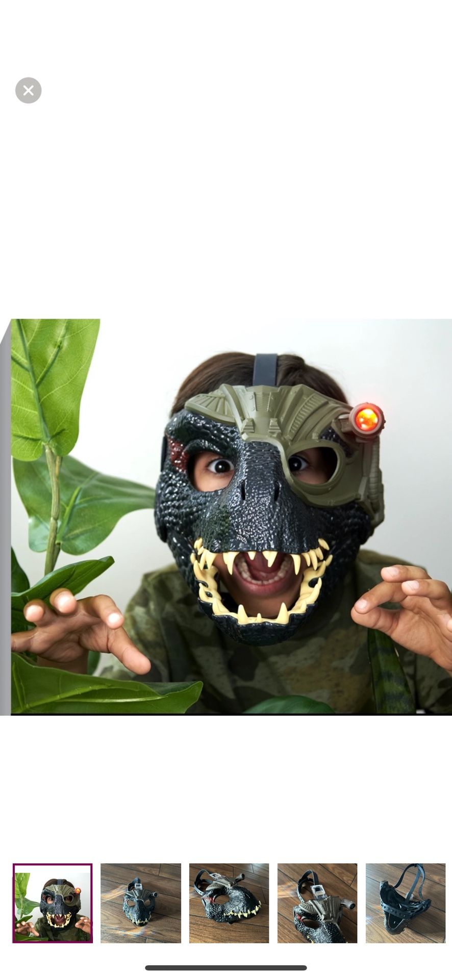 Jurassic World indoraptor Dinosaur Mask With Tracking Light And Sound