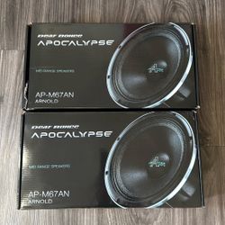 Deaf Bonce Pair of 6.5" Midrange Speakers 600W 4ohm Apocalypse Series AP-M67AN 