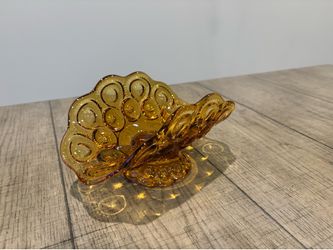 Amber Glass Fruit Bowl