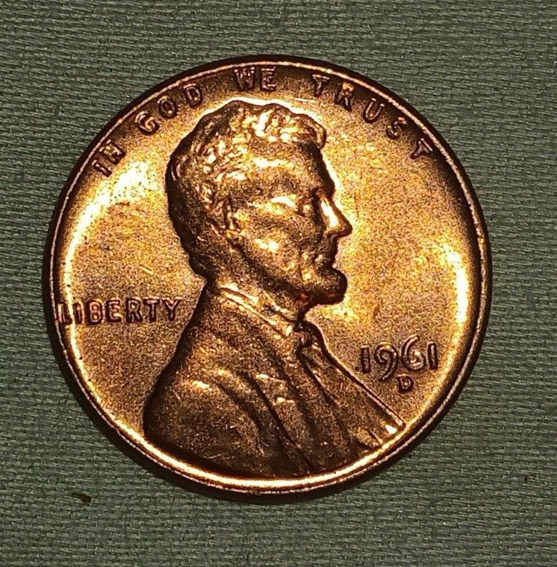 1961 D Lincoln Cent DDO Struck Through Reverse