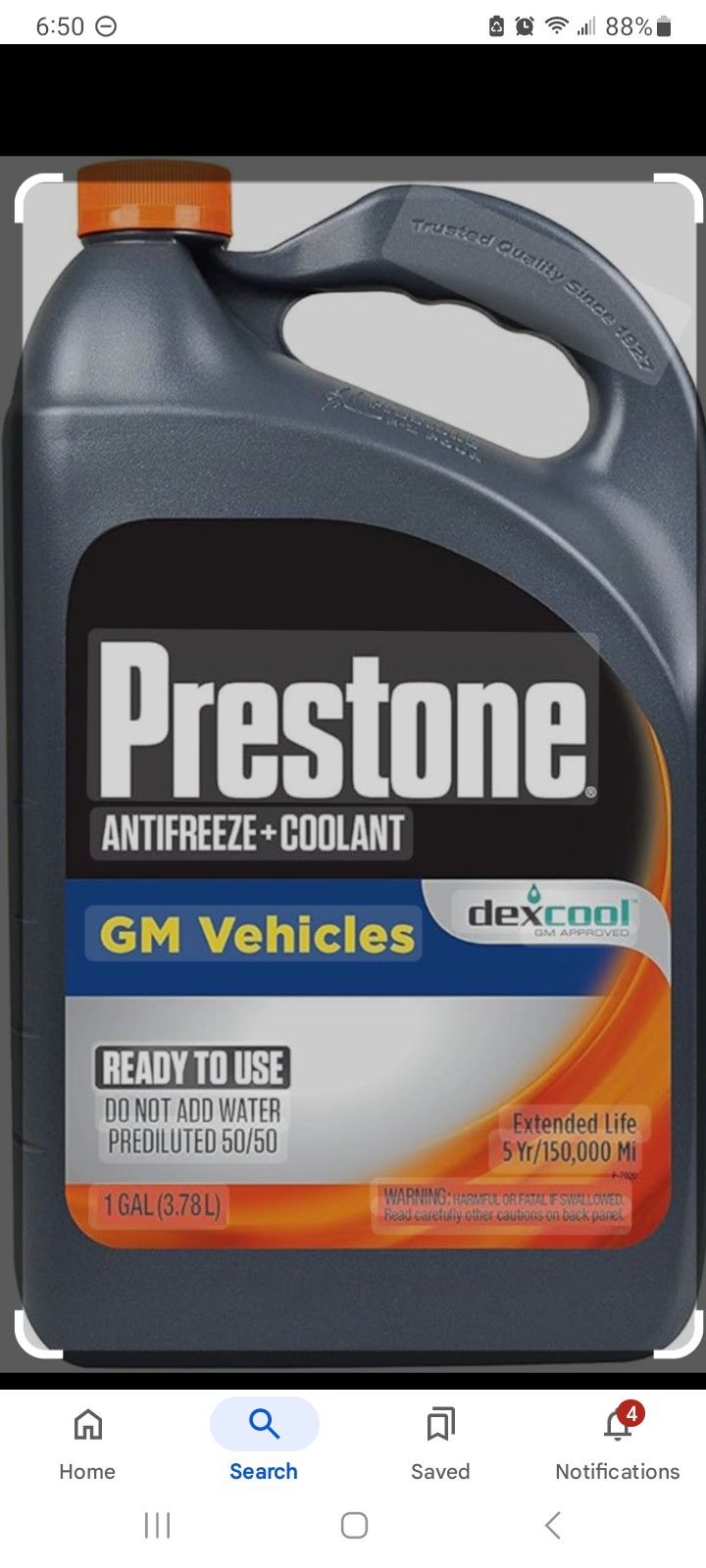 GM Antifreeze Coolant