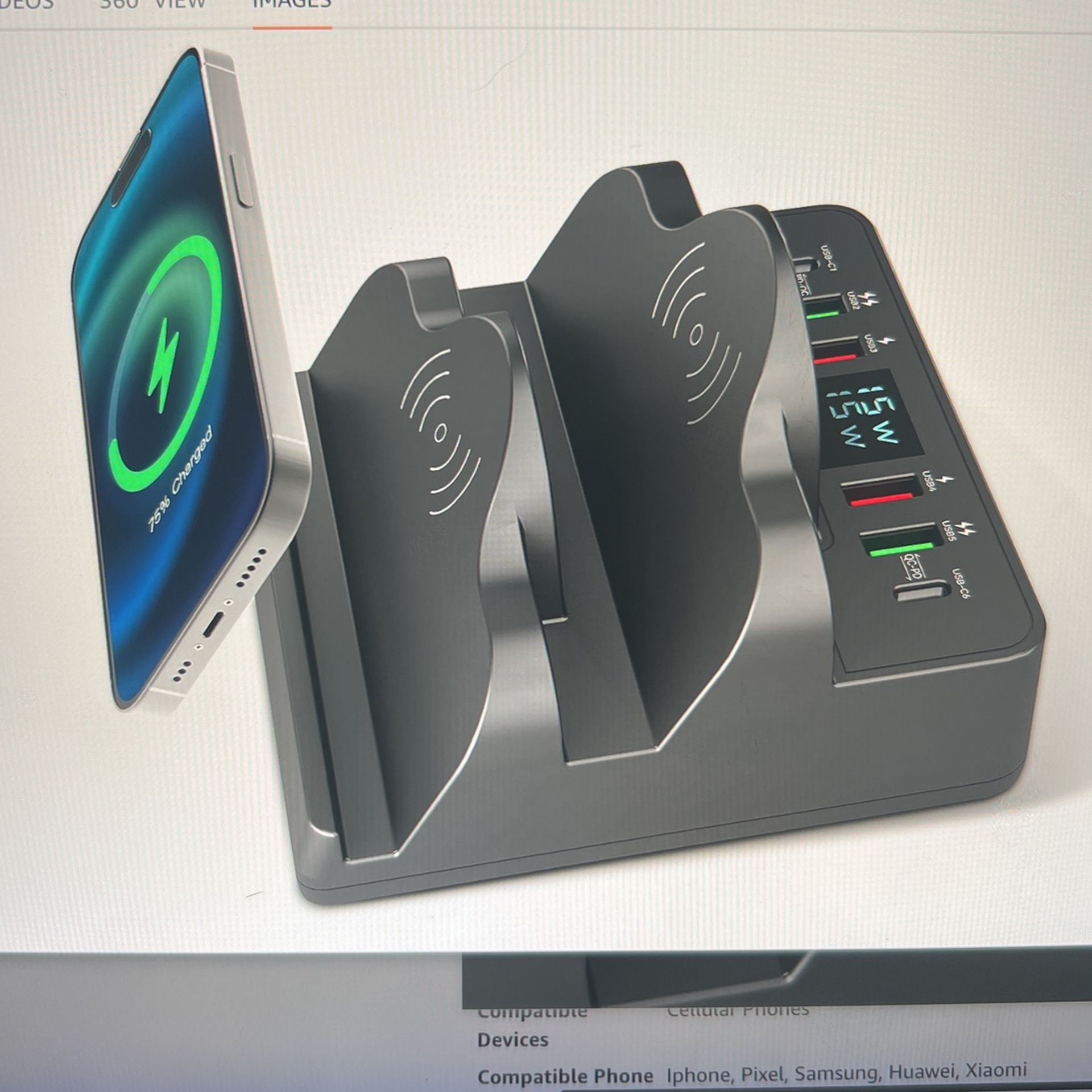New Wireless Charging Station. FORYOU Charger Phone With QC/PD Ports, 8 in 1 Pad. Charger For iWatch/AirPods/Samsung/Android/iPhone 14,13,12.