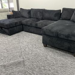 BRAND NEW BLACK U SHAPED SECTIONAL !! BEAUTIFUL/ DURABLE AND AFFORDABLE!! $799