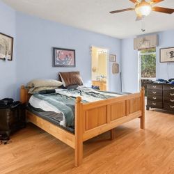 Natural Wood Queen Bed Frame