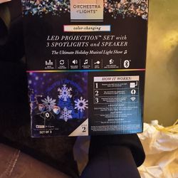 LED PROJECTOR SET WITH SPOTLIGHTS AND SPEAKER