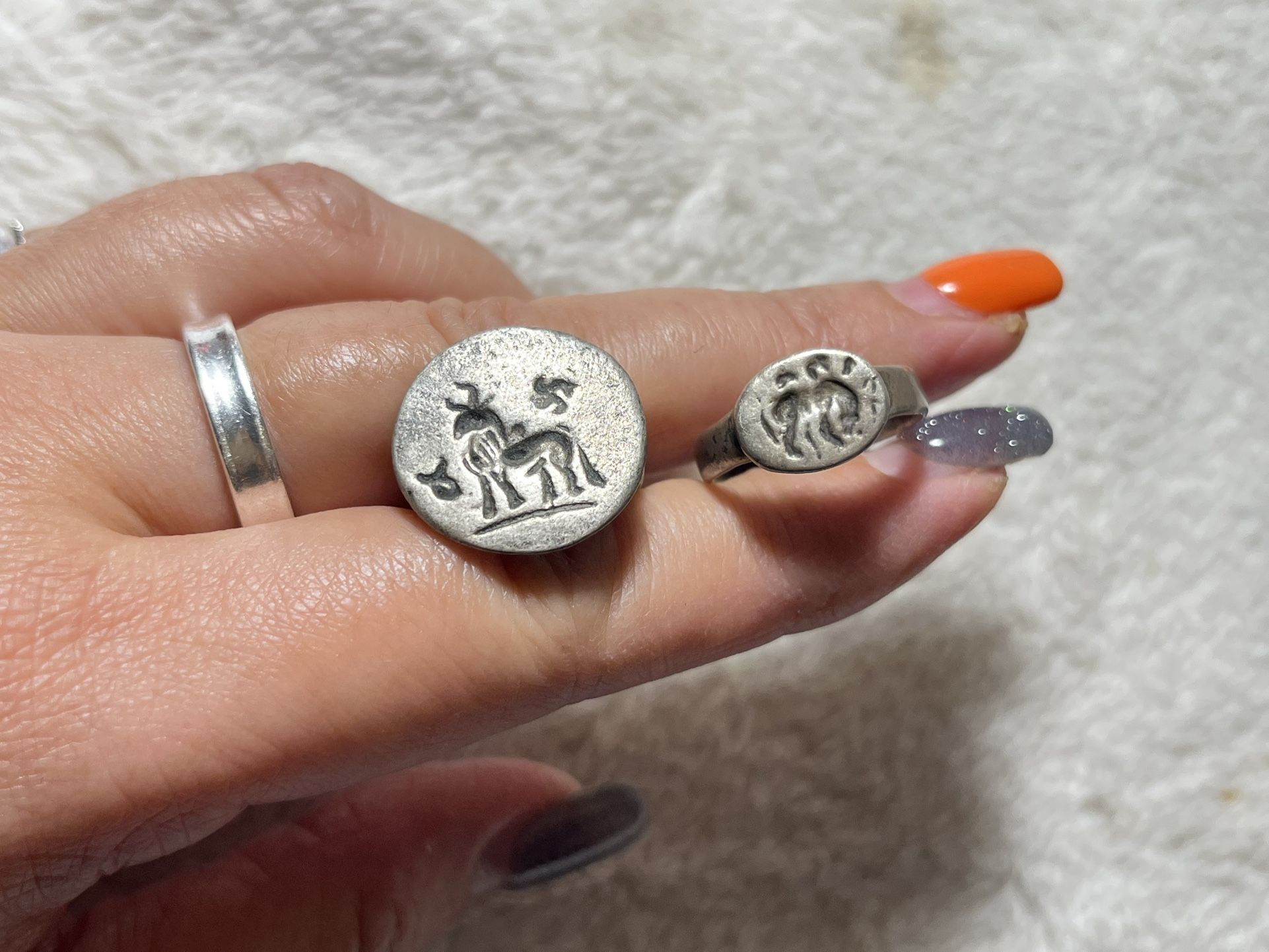 Antique Sassanid silver rings