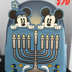 Loungefly Mickey Minie Hanukkah Mini Backpack 