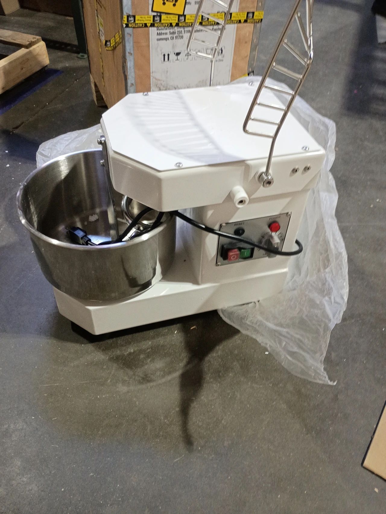 Commercial Dough Mixer 8Qt, 450W Dual Rotating Dough Kneading Machine with Stainless Steel Bowl, Security Shield & Timer, Heavy-Duty Commercial Stand 