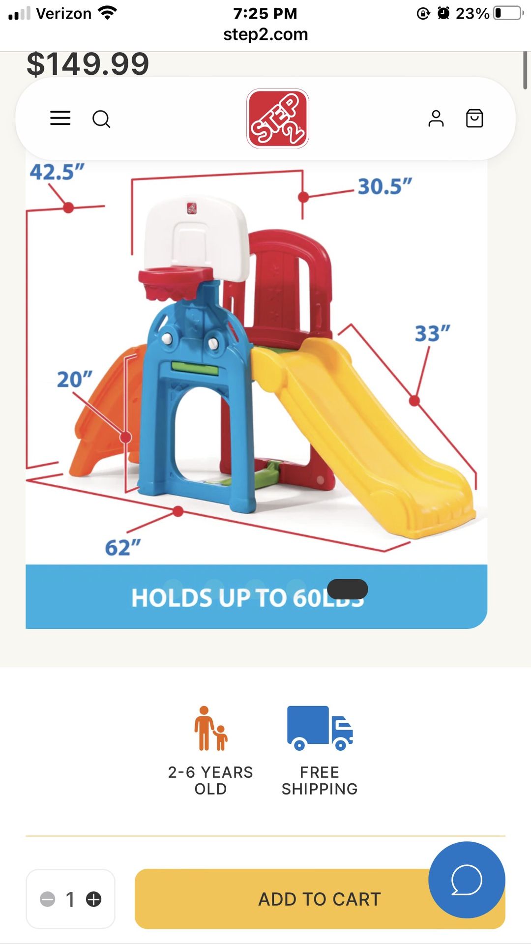 $50 Kids Slide Steps2 ($149.99 New)