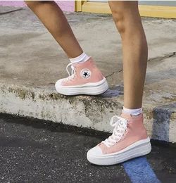 Converse Chuck Taylor All Star Move High Tops - Lawn Flamingo/White - Size 7.5 Women