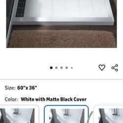 WOODBRIDGE 60"L x 36"W x 4"H Shower Base,Left Drain,Non-Slip Single Threshold Shower Pan, Solid Surface with Matte Black Linear Drain Cover
Amazon's C