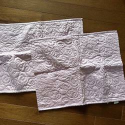 NWOT! 2  lightly quilted Pink Mauve PillowCases Pillowcovers . 20 x 30”. target brand DYR