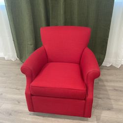 Crate And Barrel | Red Arm Chairs
