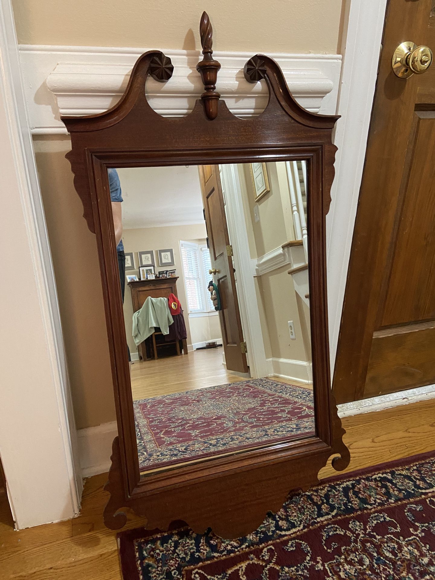 Antique Mahogany Hanging Mirror