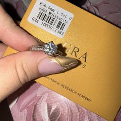 Moissanite Ring Adjustable 6-11 Size 