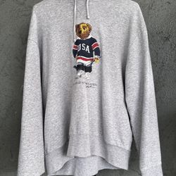 Polo Ralph Lauren grey bear hoodie
