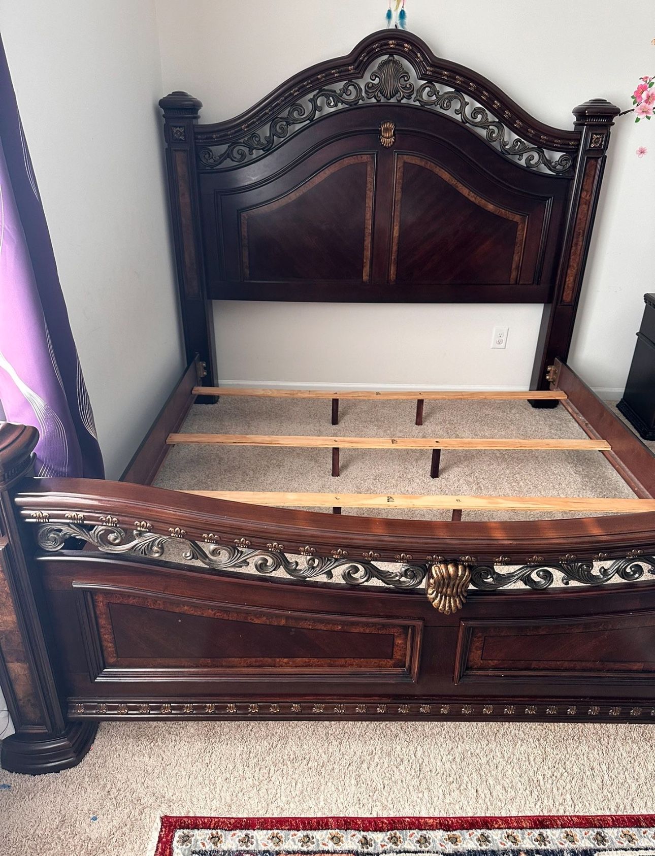 Wooden King Bed Frame