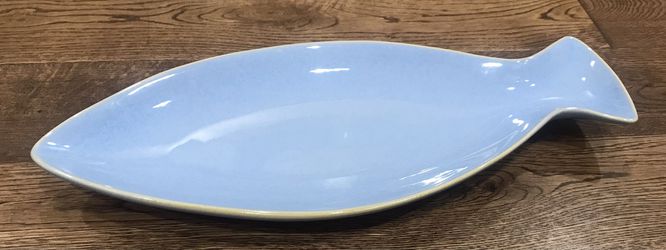 NEW Food Network "COAST" Blue Appetizer Stoneware Dish / Plate Retail Value $20