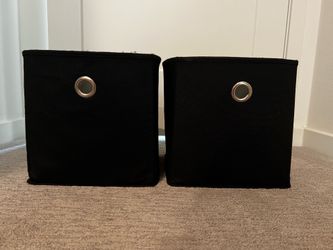 IKEA Black Cube Storage Bins x2