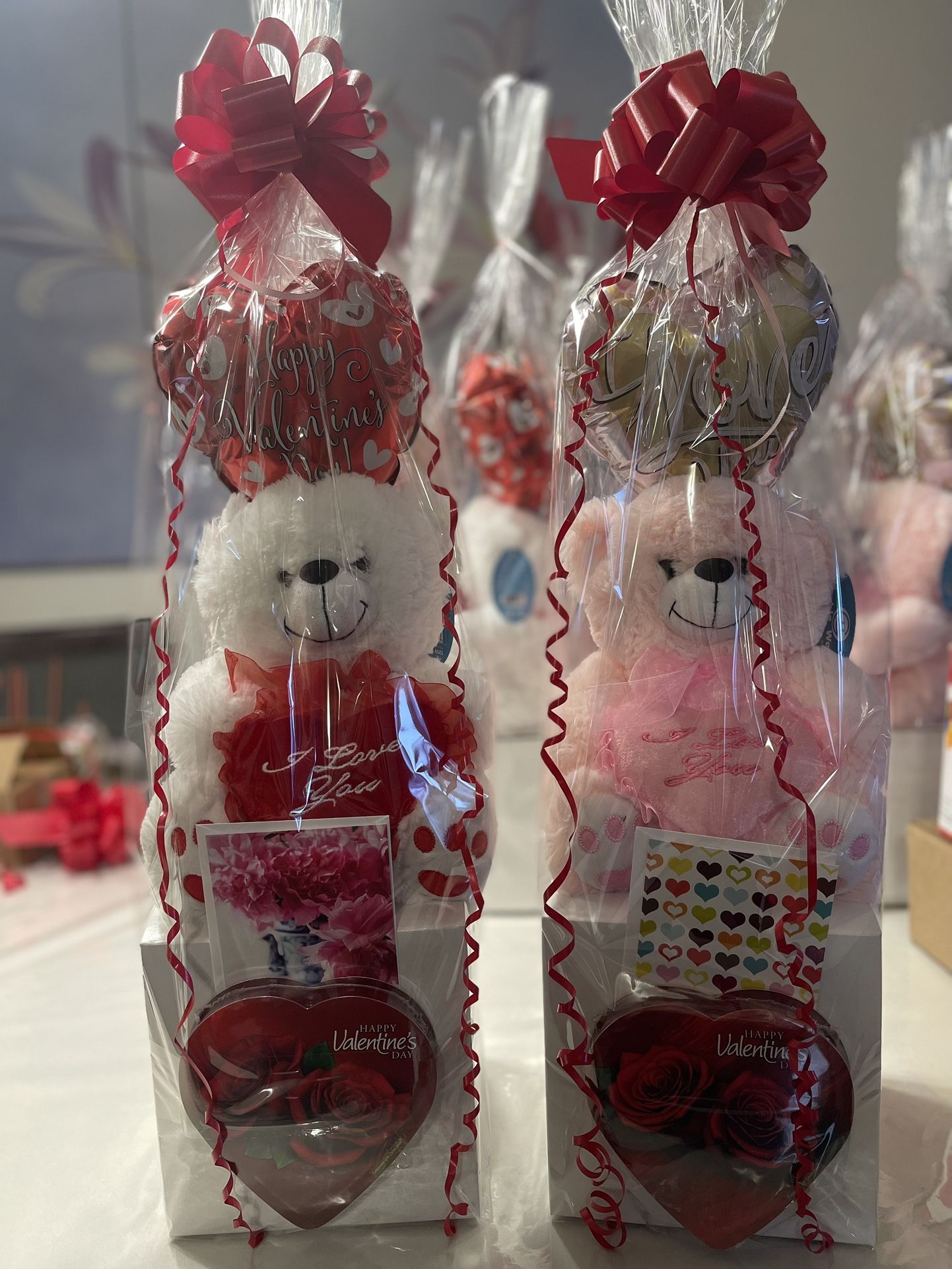 Valentines Day Teddy Bear  And Chocolate 